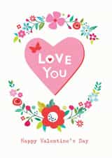Love you Valentines Day Card 6094 created by YTR Studios (Yasmin Tara)