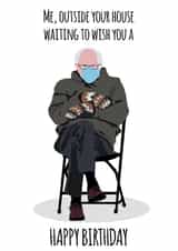 Bernie Sanders birthday card created by Daniella Illustrates 