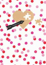 Puzzel Piece Valentines Day Card 6096 created by YTR Studios (Yasmin Tara)