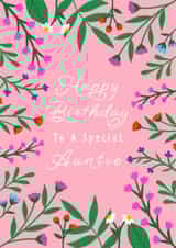 To a special Auntie - floral birthday card created by Kamiya Chirodian