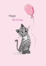Cute Cat Birthday card created by Clare Joys