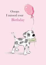 Forgot your Birthday cute Dog card created by Clare Joys