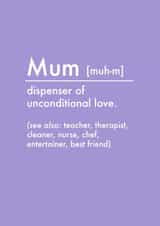 mum muh-m Mothers Day Card 14412 created by Snarkologie