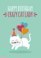 Happy Birthday crazy cat lady created by Blush & Blossom 