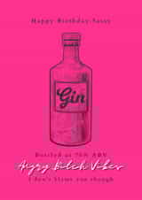 Gin drinks Birthday Card 21295 created by Polly Amelia