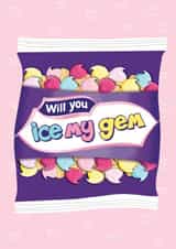 Rude and Cheeky Valentines/Anniversary card 90s themes nostalgia sweet card created by Squiggle Scribble