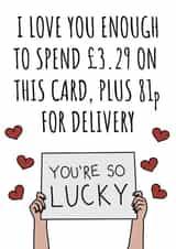 love enough Valentines Day Card 46683 created by Cowpat Designs