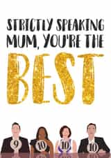 Cute Mothers Day Card - Mum - Strictly Come Dancing - Strictly Speaking Mum You're The Best created by MintCards