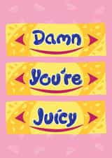 Cheeky Valentines/Anniversary 90s themes nostalgia card created by Squiggle Scribble