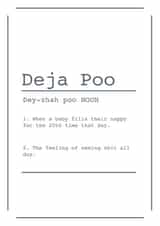 deja vu poo New Baby Card 19256 created by ifandwhenprints