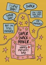 Cute Mothers Day Card - Mum - Super Snack Maker created by Muses & May 