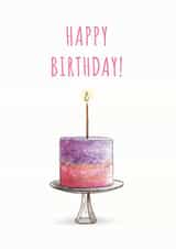 cake candle Birthday Card 23375 created by Catherine Flynn