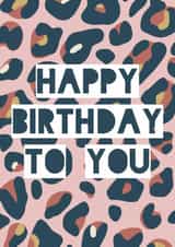 Cheetah Animal print Birthday Card 20224 created by Good Goose Designs