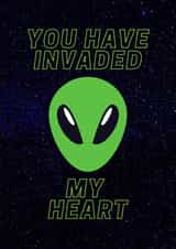 alien space Valentines Day Card 19095 created by Charlotte Beever