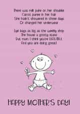 milk puke Mothers Day Card 46081 created by Dionne Turnbull