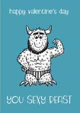 beast monster Valentines Day Card 20907 created by Dionne Turnbull