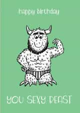 beast monster Birthday Card 20909 created by Dionne Turnbull