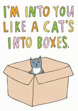 A romantic card for a cat lover created by Able And Game