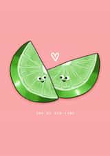 you're sub lime pun Valentines Day Card 21413 created by Back to the drawing board illustration 