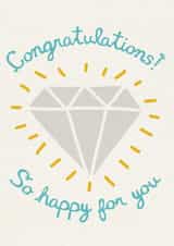 Sparkling diamond - engagement card created by Francesca Iannaccone