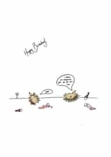 Alcohol illustration Birthday Card 21194 created by Katie Glover Graphics