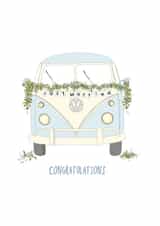 Congratulations on your wedding vw camper created by Rachel Millson-Hill