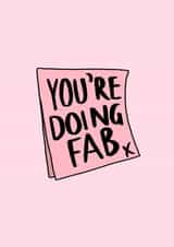 You’re doing fab created by Molly Cards UK