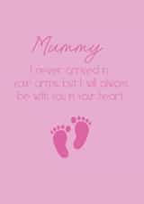 Miscarriage baby card for mums created by Jemma Louise UK