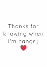 hangry funny Valentines Day Card 47164 created by Emma Dumaresq