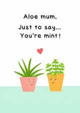 Aloe Mum Mothers Day Card 21022 created by Salty Siren Studios