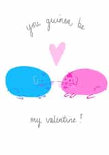 guinea pig Valentines Day Card 38289 created by KatieLouDraws