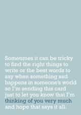 heartfelt thinking Thinking of you Card 21374 created by The Right Lines