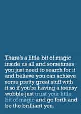 Inspirational Support Good Luck Card 21377 created by The Right Lines