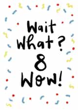 8 child Birthday Card 18708 created by Sam Bratby Art