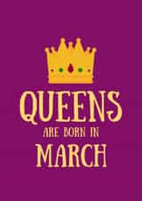 March Queen birthday card created by SJdesigns