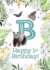 B 1st Birthday Card 21434 created by Kate Moby