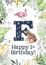 F frog Birthday Card 21436 created by Kate Moby