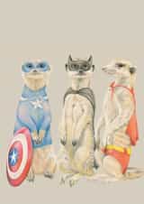 superheroes super Birthday Card 24035 created by DECKLED EDGE LTD