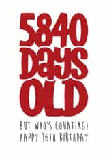 16 16th Birthday Card 16689 created by Waffle & Faff