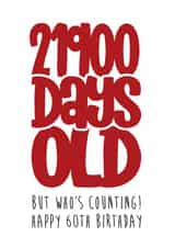 60 60th Birthday Card 16695 created by Waffle & Faff