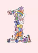 one 1st Birthday Card 21476 created by Jenny Wren Designs