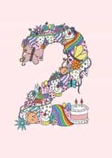 two 2nd Birthday Card 21478 created by Jenny Wren Designs