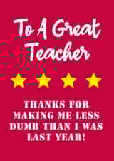 thanks thank you teacher Card 32036 created by Fantastical Cards