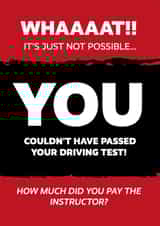 driving test Congratulations Card 32037 created by Fantastical Cards