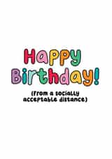 social distance distance Birthday Card 47238 created by Penny and Me