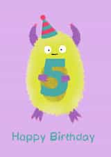 five 5 Birthday Card 19988 created by Get The Party Crafted