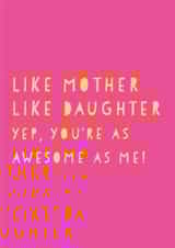 from daughter mum Mothers Day Card 9872 created by Heather Alstead Design LTD