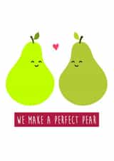 pun pear Valentines Day Card 18801 created by Holly Collective