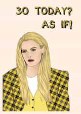 clueless cher Birthday Card 20804 created by Poppy & Mabel