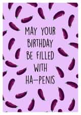 egg plant emoji Valentines Day Card 45899 created by Poppy & Mabel 